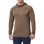 Термореглан 5.11 Tactical "Stratos Long Sleeve Hoodie" Major Brown