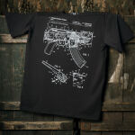 Футболка з малюнком "AK-47" Combat Black 8