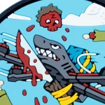 Патч (шеврон) «FPV» Brand Element. Мягкий ПВХ пластик. Синий 2