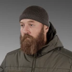 Шапка вязаная Docker Hat. Cotton and wool. Dark coffee 7 Шапка вязаная Docker Hat. Cotton and wool. Dark coffee 7