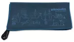 Полотенце Pinguin Micro Towel, розмір L, 60 × 120 см – Синій, принт Map