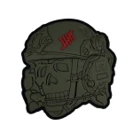 Патч (шеврон) «Totenkopf 3D» R3ICH. М’який ПВХ пластик. Темна олива