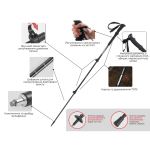 Трекінгова палиця Naturehike ST 03 7075 AL NH17D017-D Black 5 Трекінгова палиця Naturehike ST 03 7075 AL NH17D017-D Black 5
