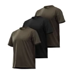 Комплект футболок Basic Military T-shirt без логотипу. Cotton/Elastane, олива - чорний Комплект футболок Basic Military T-shirt без логотипу. Cotton/Elastane, олива - чорний