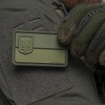 Шеврон флаг Украины с гербом. Мягкий ПВХ пластик. Олива 3 Шеврон флаг Украины с гербом. Мягкий ПВХ пластик. Олива 3