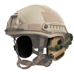 Активні навушники Earmor M31 Plus з наголів’ям та кріпленням на шолом. Койот