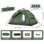 Намет чотиримісний автоматичний Naturehike NH21ZP008, темно-зелений 6