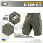Шорти M-Tac Aggressor Summer Flex Army Олива, army Olive 4