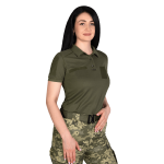 Поло женское тактическое Pani Army ID LT Camotec. Олива