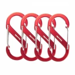 Карабін Naturehike S-type, 40 мм. Комплект 4 шт. Червоний