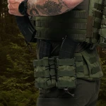 Двойной подсумок под магазины АК/АR (тканевый). Олива 4 Двойной подсумок под магазины АК/АR (тканевый). Олива 4