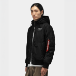 Куртка Alpha Industries Hooded Rib Flight Jacket. Черный 3