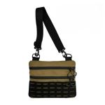Тактическая мужская сумка через плечо HardKit RoKit Coyote Black M с MOLLE и велкро