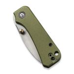 Ніж складаний Civivi Baby Banter Зелений G10 Nitro-V Сірий Stonewash 5