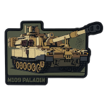 Патч (шеврон) «M109 Paladin» от Patch hunter. Мягкий ПВХ пластик. Койот