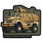 Патч (шеврон) «International MaxxPro» від Patch hunter. М’який ПВХ пластик. Койот