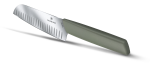 Ніж Victorinox кухонний Swiss Modern Santoku Fluted, 17 см, олива, блістер 2