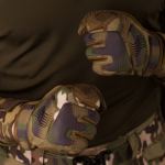 Рукавиці тактичні Bezet Protective Gloves. Посилені ПВХ вставки. Мультикам 5