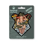 Патч (шеврон) «Anime Girl» Brand Element. Мягкий ПВХ пластик. Цветной 3