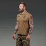 Тактическая футболка-поло Ukrarmor Polo Reflex. Cotton. Цвет Койот 2 Тактическая футболка-поло Ukrarmor Polo Reflex. Cotton. Цвет Койот 2