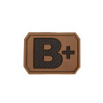 Нашивка на липучке Sturm Mil-Tec "Blood Type Patch B Positive PVC 3D" Dark Coyote