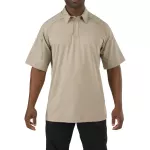 Футболка Поло тактична з коротким рукавом "5.11 RAPID PERFORMANCE POLO - SHORT SLEEVE" Silver Tan
