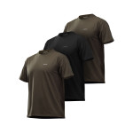 Комплект футболок Basic Military T-shirt. Cotton\Elastane, олива - черный