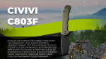 Ніж складаний Civivi Praxis C803F Зелений G10 9Cr18MoV, оливковий 3 Ніж складаний Civivi Praxis C803F Зелений G10 9Cr18MoV, оливковий 3