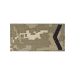 Погон ЗСУ старший солдат (чорна нитка, на липучці). Піксель (мм-14)