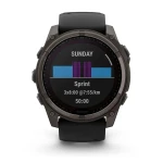 Смарт-годинник Garmin Fenix 8 Sapphire Solar, Carbon Gray DLC Titanium 51 мм. Чорний 6