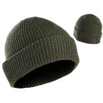 Шапка акрилова грубої в'язки "Beanie Cap" Olive