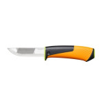 Нож для тяжелых работ с точилкой Fiskars. 219 мм. Оранжевый