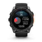 Смарт-годинник Garmin Fenix 8, 51mm, AMOLED, Glass/SS, SlateGray Steel/Black, BlkBnd, GPS. Чорний 5