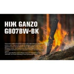 Ніж Ganzo G807BW-BK з чохлом. Чорний 5