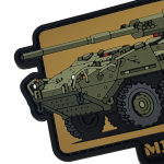 Патч (шеврон) «M1128 Stryker MGS» від Patch hunter. М’який ПВХ пластик. Койот 2 Патч (шеврон) «M1128 Stryker MGS» від Patch hunter. М’який ПВХ пластик. Койот 2
