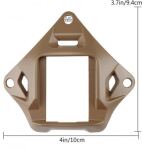 Металевий кронштейн платформа кріплення шрауд NVG Mount зірка на шолом, Койот 4 Металевий кронштейн платформа кріплення шрауд NVG Mount зірка на шолом, Койот 4