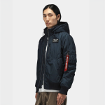Куртка Alpha Industries Hooded Rib Flight Jacket. Синий 3