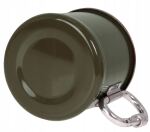 Кружка военная стальная с карабином (500 мл) Olive 2