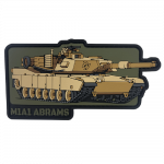 Патч (шеврон) «M1A1 Abrams» от Patch hunter. Мягкий ПВХ пластик. Койот