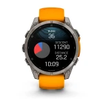Смарт-часы Garmin Fenix 8, Amoled, Sapphire, Titanium из Spark Orange/Graphite 46 мм. Оранжевый 8 Смарт-часы Garmin Fenix 8, Amoled, Sapphire, Titanium из Spark Orange/Graphite 46 мм. Оранжевый 8