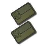 Шеврон флаг Украины с гербом. Мягкий ПВХ пластик. Олива 2 Шеврон флаг Украины с гербом. Мягкий ПВХ пластик. Олива 2