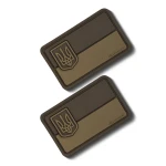 Шеврон флаг Украины с гербом. Мягкий ПВХ пластик. Койот 2 Шеврон флаг Украины с гербом. Мягкий ПВХ пластик. Койот 2