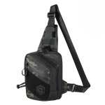Сумка M-Tac Sling Pistol Bag Elite Hex с липучкой. Черный мультикам