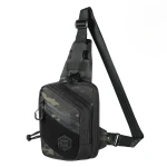 Сумка M-Tac Sling Pistol Bag Elite Hex з липучкою. Чорний мультикам
