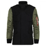 Куртка Alpha Industries Fusion Field Coat. Чорно-зелений