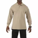 Футболка Поло тактична з довгим рукавом "5.11 Tactical Professional Polo - Long Sleeve" Silver Tan