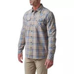 Сорочка тактична "5.11 Tactical Gunner Plaid Long Sleeve Shirt" Badlands Tan Plaid