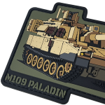 Патч (шеврон) «M109 Paladin» от Patch hunter. Мягкий ПВХ пластик. Койот 2