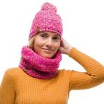 Шарф-труба Buff Knitted & Fleece Neckwarmer Grete, Pink 3 Шарф-труба Buff Knitted & Fleece Neckwarmer Grete, Pink 3