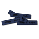 Шеврон (нашивка) група крові B(III) Rh(-), 2.5 х 12.5 см. Чорно-синій 2 Шеврон (нашивка) група крові B(III) Rh(-), 2.5 х 12.5 см. Чорно-синій 2